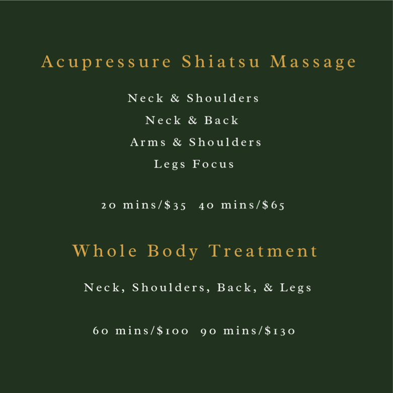 LLT Massage Menu B